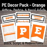 Orange PE Decor: Board Letters, Headers, Labels, & Posters
