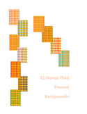 Orange Plaid Backgrounds