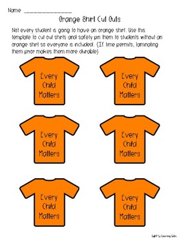 Orange Shirt Day Every Child Matters Writing Templates