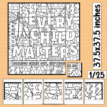 Preview of Orange Shirt Day Bulletin Board Pop Art Every Child Matters Coloring Activities