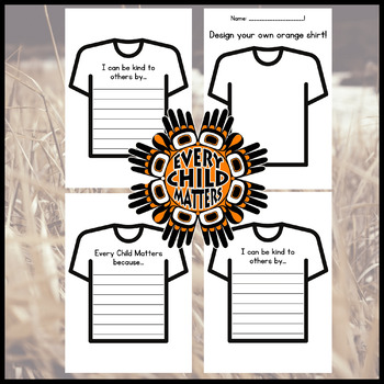 Orange Shirt Day Every Child Matters Writing Templates