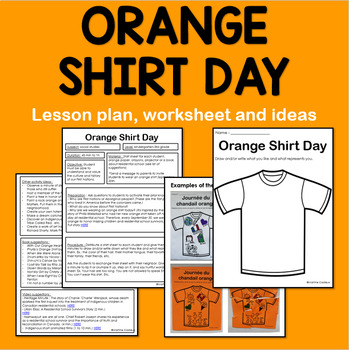 Preview of Orange Shirt Day- Lesson Plan and Activity Shette *NO PREP