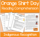 Orange Shirt Day Reading Comprehension- Canadian Indigenou