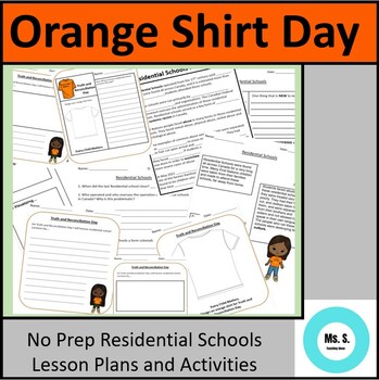 Preview of Orange Shirt Day and Truth and Reconciliation Lesson Plans and Activities
