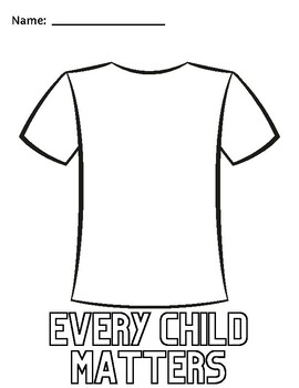 Orange Shirt Template for Orange Shirt Day by Triple Tree Learning