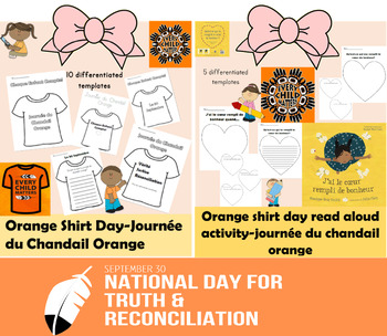 Preview of Orange Shirt day-Truth & reconciliation:Journée du chandail orange FRENCH BUNDLE