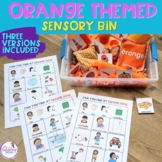 Orange Themed Sensory Bin: Speech Therapy Activity