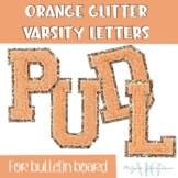 Orange Varsity Letters Alphabet
