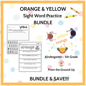 orange color worksheets teaching resources teachers pay teachers