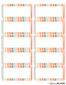 Orange You Glad Stripes EDITABLE Classroom Labels: Avery 2x4 5163 ...