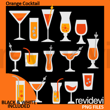 Orange Cocktail Glass Clip Art Orange Juice Clipart By Revidevi
