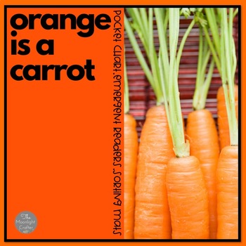 Preview of Orange is a Carrot Pocket Chart and Literacy Materials