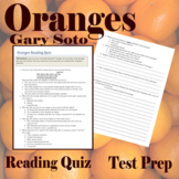 Oranges by Gary Soto - Close Reading Quiz - Google Doc Ver