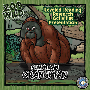 Preview of Orangutan Activities - Leveled Reading, Printables, Slides & Digital INB
