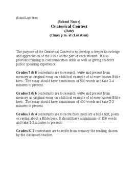 Preview of Oratorical Contest