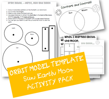 Preview of Orbit Model Space - Earth, Sun and Moon (Rotation) Template + FULL ACTIVITY PACK