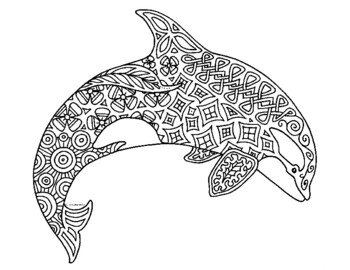 beluga whale coloring page