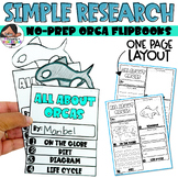 Orca Research for Littles | No-Prep Flipbook