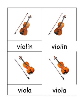 Preview of Orchestra 3 Part Cards - Montessori