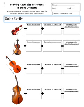 Preview of Orchestra Choice sheet