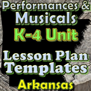 Preview of PRE-2021 Performance Lesson Plan Template Bundle - Arkansas Elementary Music