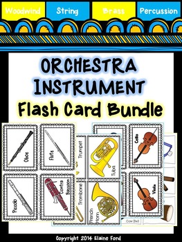 Preview of Orchestra Instrument Flash Cards Bundle