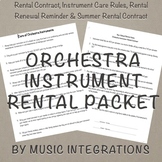 Orchestra Instrument Rental Packet- Editable For Band