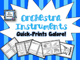 Orchestra Instruments Quick-Prints Galore (All four famili