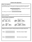 Orchestra Key Signatures Resource and Worksheet