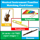 Orchestra Musical Instrument Families Matching Card Game w