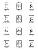 Orchestra Note & Fingering Flash Cards - EVERY 1st Pos Not