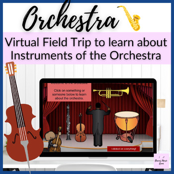 Preview of Orchestra Virtual Field Trip to Learn about Instrument Families in Music Class