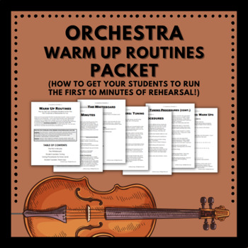 Preview of Orchestra Warm Up Routines Packet