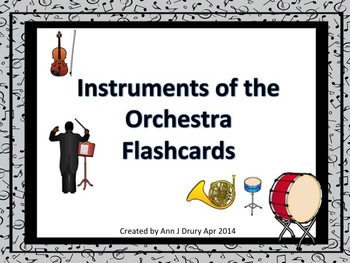 Preview of Orchestral Instrument Flashcards