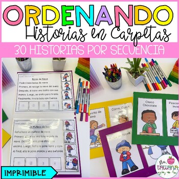 Preview of Ordenando Historias en Carpetas |  Stories Sequences in a File folder | Spanish