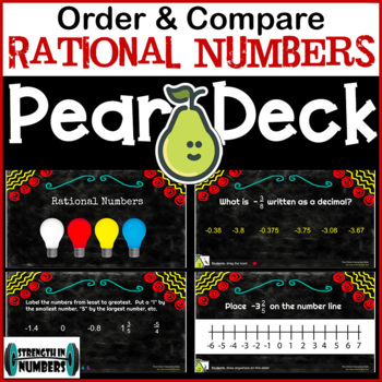 Preview of Order & Compare Rational Numbers Digital Activity for Pear Deck/Google Slides