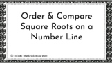 Order & Compare Square Roots Number Line Activity, 8th, Al