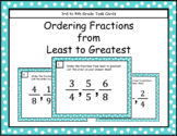 Order Fractions from Least to Greatest Task Cards