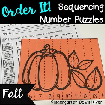 Preview of Order It! Fall Sequencing Number Puzzles- Counting Forward {English & Spanish}