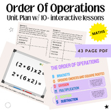 Order Of Operations Unit Plan - V8.4 Australian Curriculum