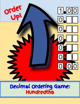 Preview of Print and Play | Math Center | Decimal Ordering | Hundredths | FSA Prep