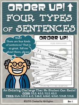 Preview of Four Types of Sentences - Order Up!