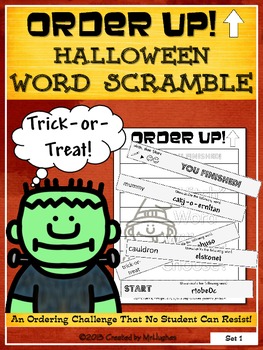 Halloween Word Scramble - Order Up!