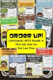 Language Arts Bundle #1 | No Prep | Order Up! | 10 Sets