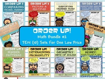 Preview of Math Bundle #2 | No Prep | Order Up! | 10 Sets