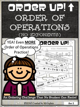 Preview of Order of Operations Set 2 {No Exponents} - Order Up!