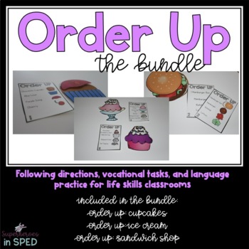 Preview of Order Up! The Bundle! Vocational Tasks for Special Ed Classrooms