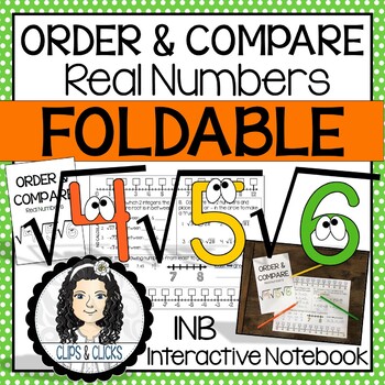 Preview of Order and Compare Real Numbers FOLDABLE