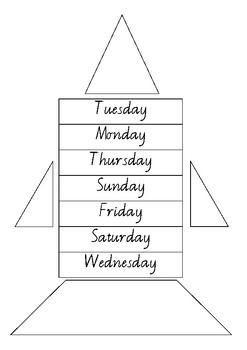 Order days of the week to build rocket by ShineOn | TPT