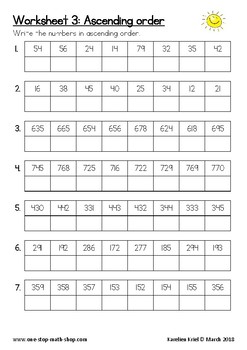 Order numbers (Grade 3) by Karelien's One-Stop-Math-Shop | TpT